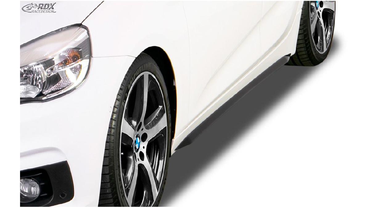 Jupes+lat%C3%A9rales+%27Slim%27+sur+mesure+pour+BMW+S%C3%A9rie+2+F45%2FF46+Active+%26+Gran+Tourer+2015-+%28ABS+noir+luisant%29